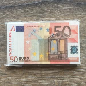 Сувенирная банкнота   50 Евро, пачка, в пачке 100 банкнот