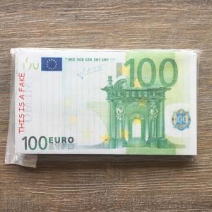 Сувенирная банкнота   100 Евро, пачка, в пачке 100 банкнот