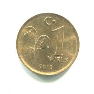 Монета 2012  1 куруш, Турецкая Республика