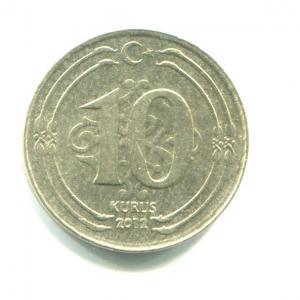 Монета 2012  10 курушей, Турецкая Республика