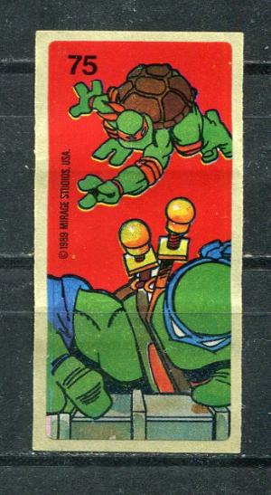 Наклейка 1989 Dunkin № 75 Teenage Mutant Hero Turtles 51-100