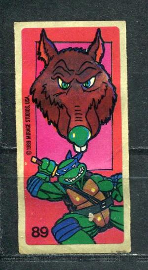Наклейка 1989 Dunkin № 89 Teenage Mutant Hero Turtles 51-100