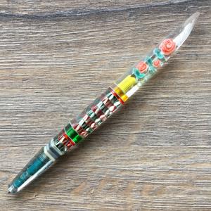 Ручка шариковая СССР   цветной пластик, зона, кич, 18 см.