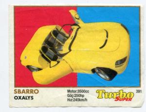 Вкладыш от жевательной резинки   Turbo Super, номер 391, kent