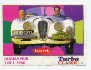 Вкладыш от жевательной резинки   Turbo Classic, номер 72, kent