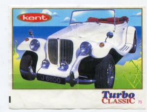 Вкладыш от жевательной резинки   Turbo Classic, номер 75, kent