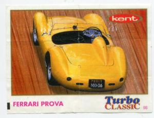 Вкладыш от жевательной резинки   Turbo Classic, номер 98, kent