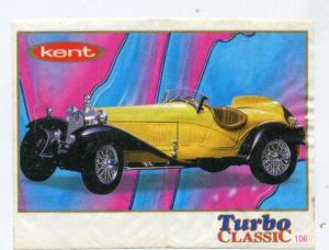 Вкладыш от жевательной резинки   Turbo Classic, номер 106, kent