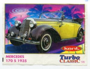 Вкладыш от жевательной резинки   Turbo Classic, номер 125, kent