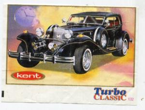 Вкладыш от жевательной резинки   Turbo Classic, номер 132, kent