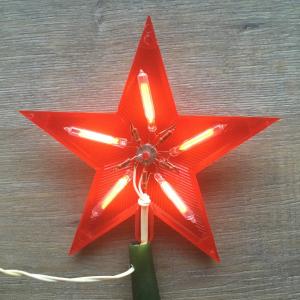 Звезда электрическая   на новогоднюю елку, неоновые газоразрядные лампы