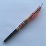 Ручка шариковая СССР   цветной пластик, зона, кич, 15 см, трещина