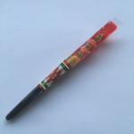 Ручка шариковая СССР   цветной пластик, зона, кич, 15 см, трещина