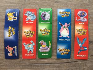 Закладка для книг из 90-ых   Pokemon, Покемон, 5 шт. цена за все