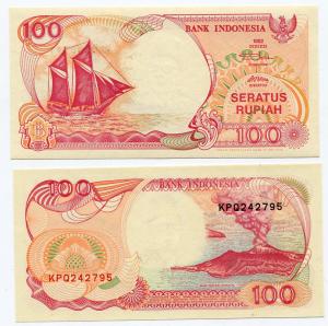 100 рупий 1999  Индонезия