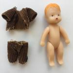 Кукла   резиновая, пупсик 7 см. предположительно 1960-ые