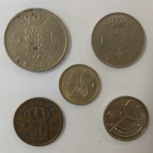 Набор монет   Бельгии 5 шт. Цена за все