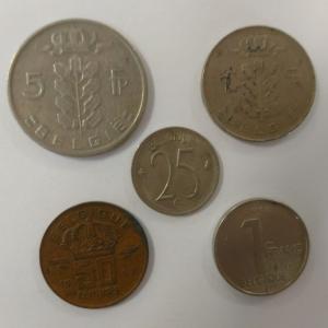    Набор монет Бельгии 5 шт. Цена за все