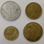 Набор монет   Франции 4 шт. Цена за все
