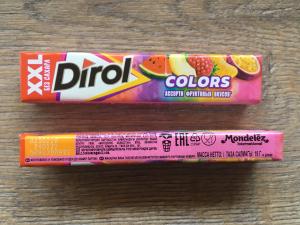 Жевательная резинка 2020  Dirol XXL Colors ассорти фруктовых вкусов