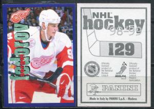 Наклейка для альбома 1998  Panini NHL Hockey 98-99, номер 129