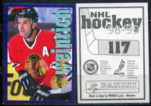 Наклейка для альбома 1998 Panini Panini NHL Hockey 98-99, номер 117
