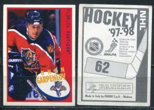 Наклейка для альбома 1997 Panini Panini NHL Hockey 97-98, номер 62
