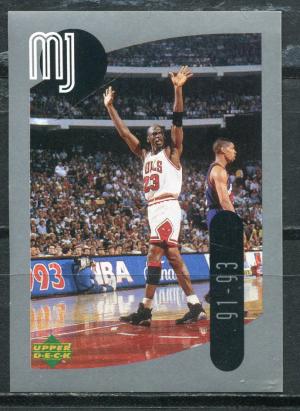 Наклейка для альбома 1998  Upper deck, NBA, MJ, номер 33