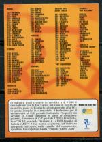 Спортивная карточка 2000  DS, Planeta Calcio cards 2000, Checklist
