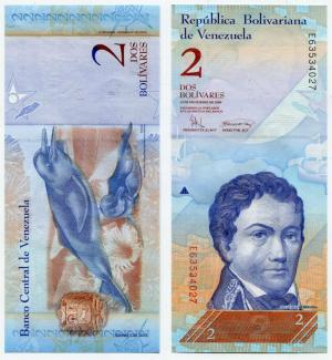 Банкнота иностранная 2008  Венесуэла, 2 боливара