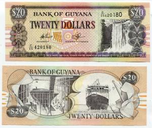 20 долларов 2009  Гайана
