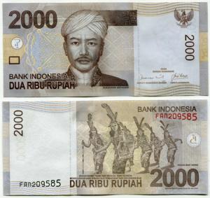 Банкнота иностранная 2009  Индонезия, 2000 рупий