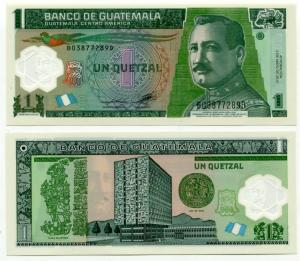 Банкнота иностранная 2012  Гватемала, 1 кетцаль